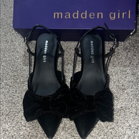 Madden Girl Shoes - Madden Girl Black Stiletto Heels with Bow